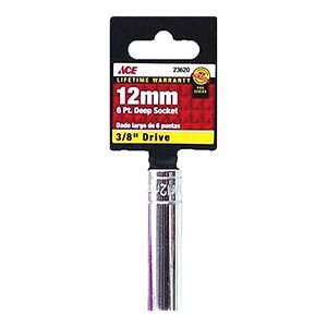 Ace 6 Point Deep Drive Socket 12mm x 3/8inch Ace 6 Point Deep Drive Socket 12mm x 3/8inch